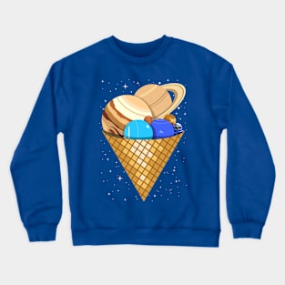 Planetary icecream (flat) Crewneck Sweatshirt